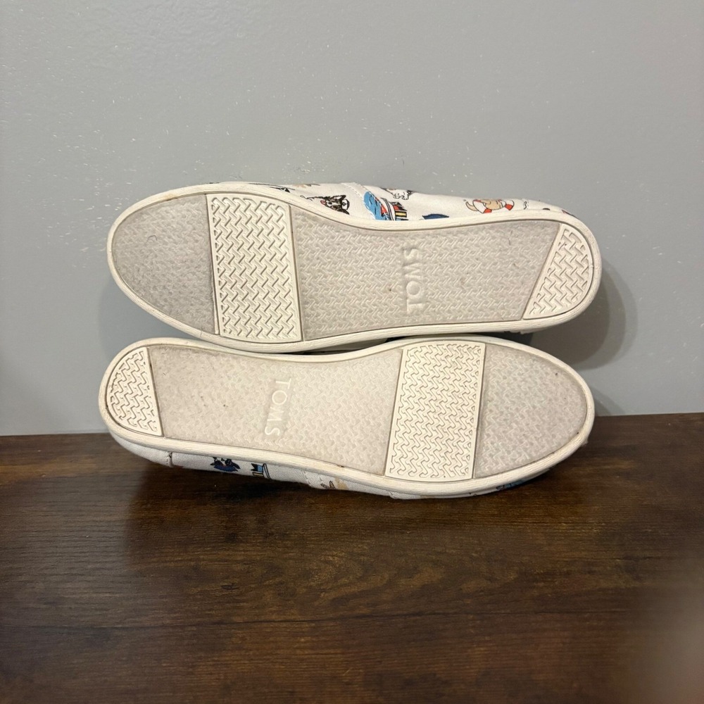 Toms Nautical Sea Venture Dog Print Canvas Slip On Shoe (Women's 7.5W) - Picture 7 of 8